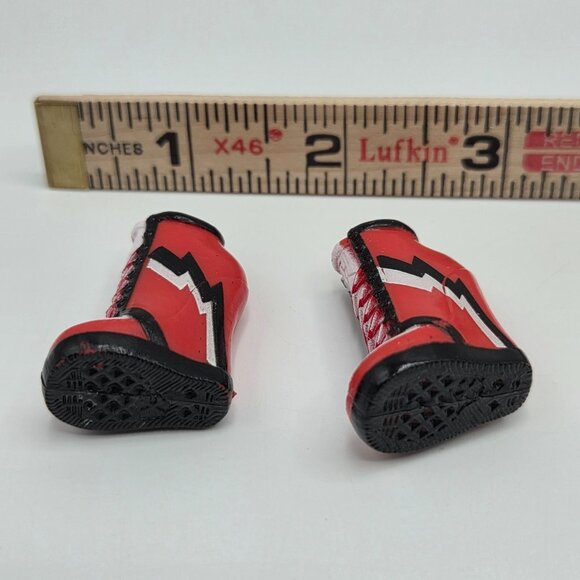 Monster High Doll Ghoulia Yelps Tennis Shoes Red & White Wedge Heels Replacement - Picture 4 of 4